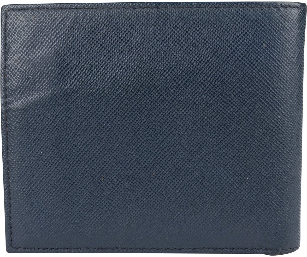 Prada Bicolor Saffiano Leather Bifold Wallet Blauw