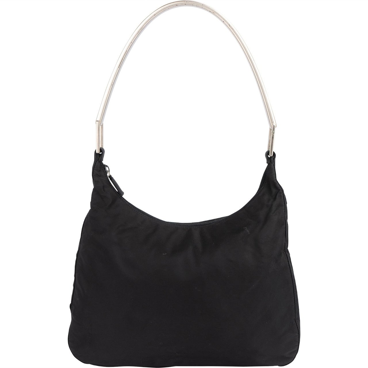 Prada Prada Tessuto Handle Triangle Shoulder Bag Zwart