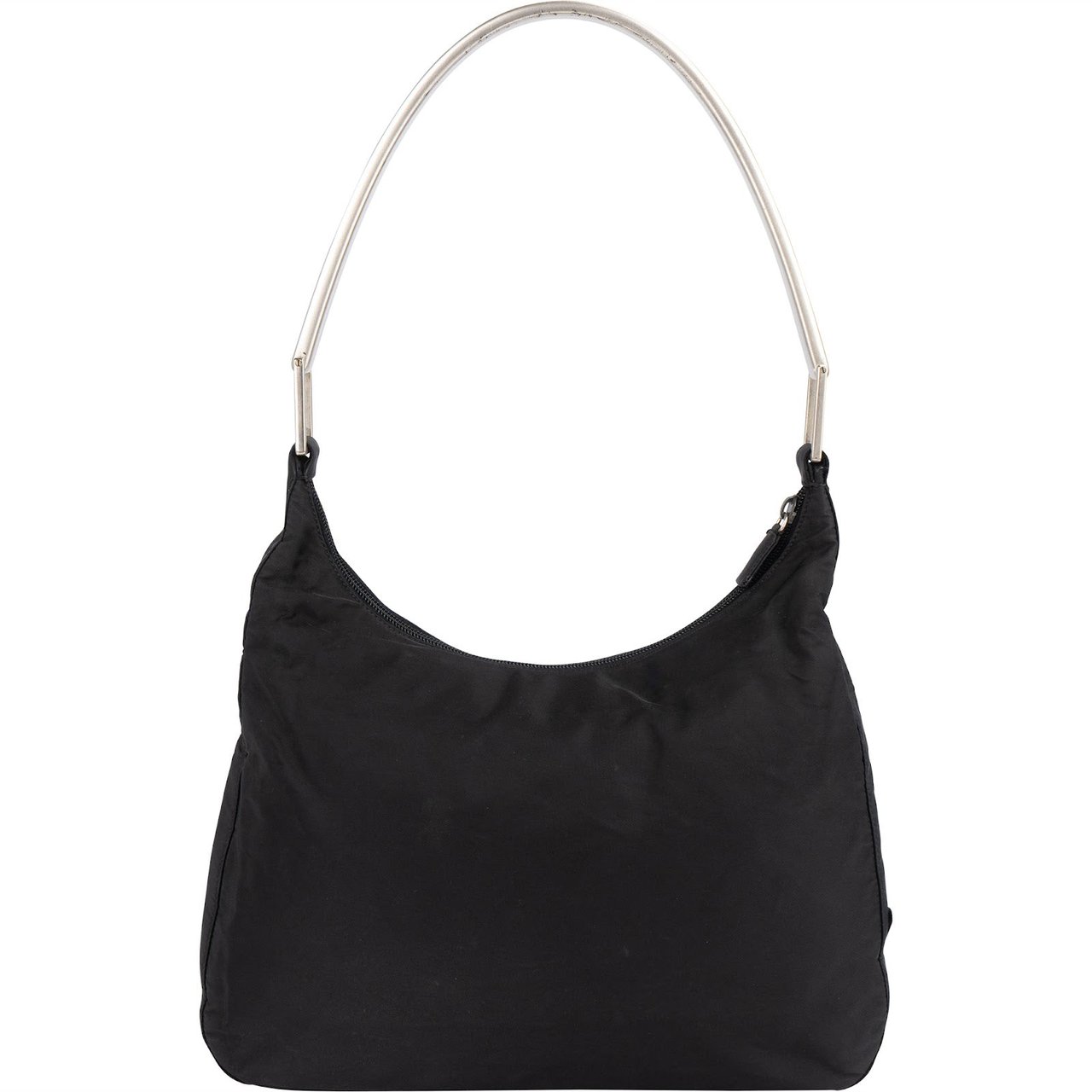 Prada Prada Tessuto Handle Triangle Shoulder Bag Zwart