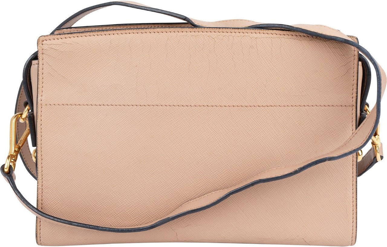 Prada Prada Saffiano Leather Camera Crossbody Bag Rood