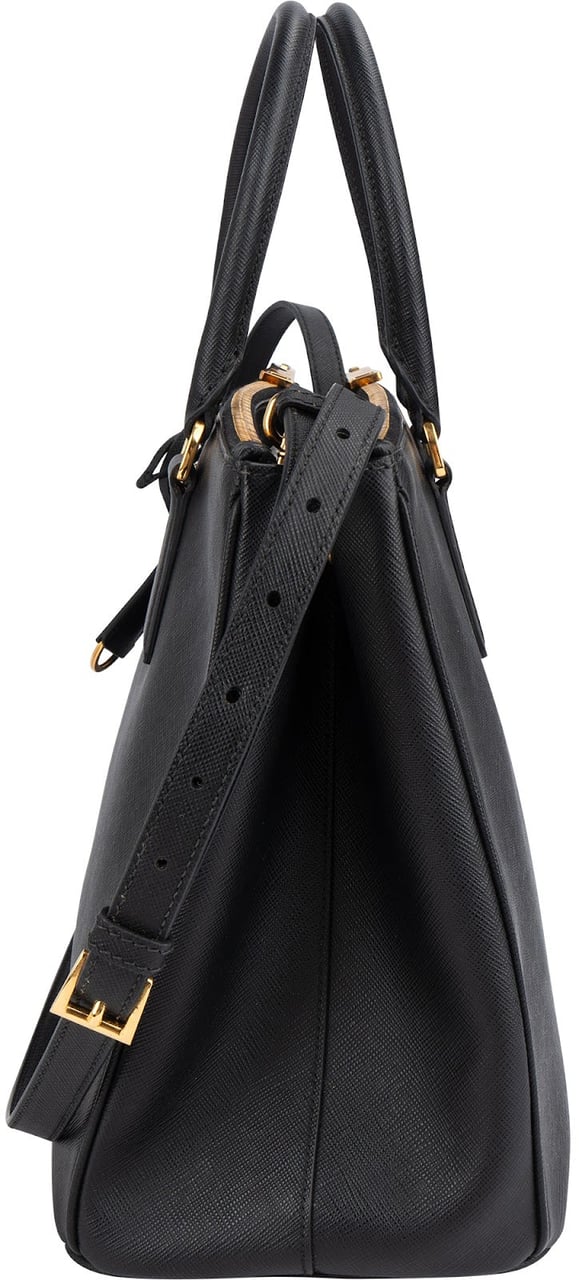 Prada Prada Saffiano Leather Galleria Handbag Zwart