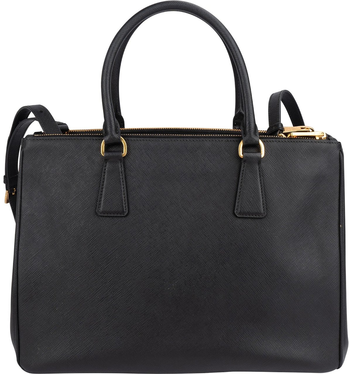 Prada Prada Saffiano Leather Galleria Handbag Zwart