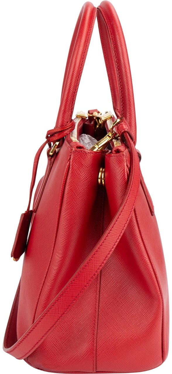 Prada Prada Saffiano Leather Galleria Handbag Rood