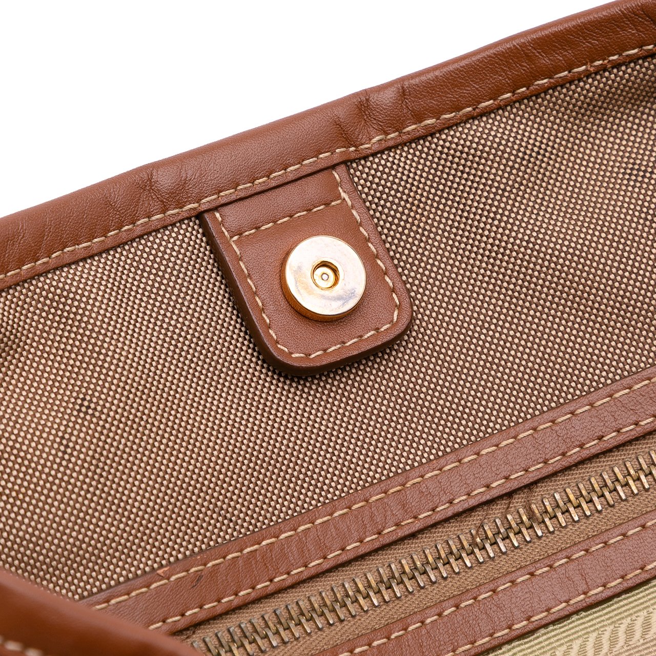 Prada Canvas Canapa Logo Satchel Bruin