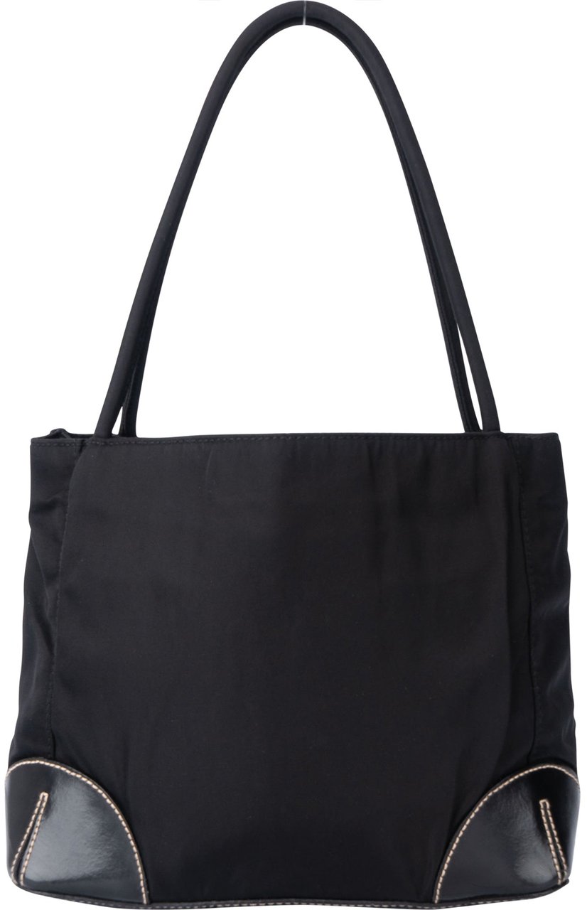 Prada Prada Black Nylon Triangle Handbag Zwart