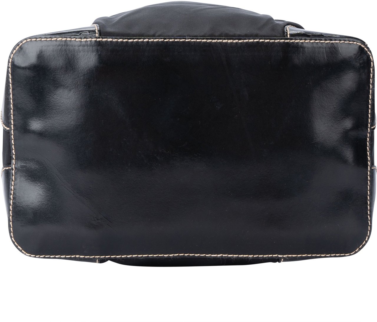 Prada Black Nylon Triangle Handbag Zwart