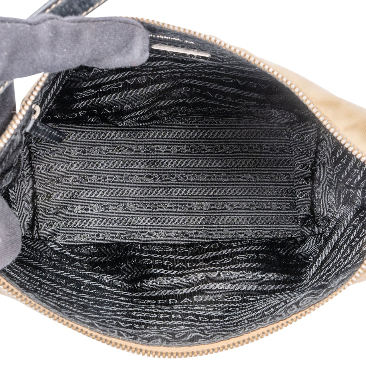 Prada Prada Beige Nylon Triangle Handbag Divers