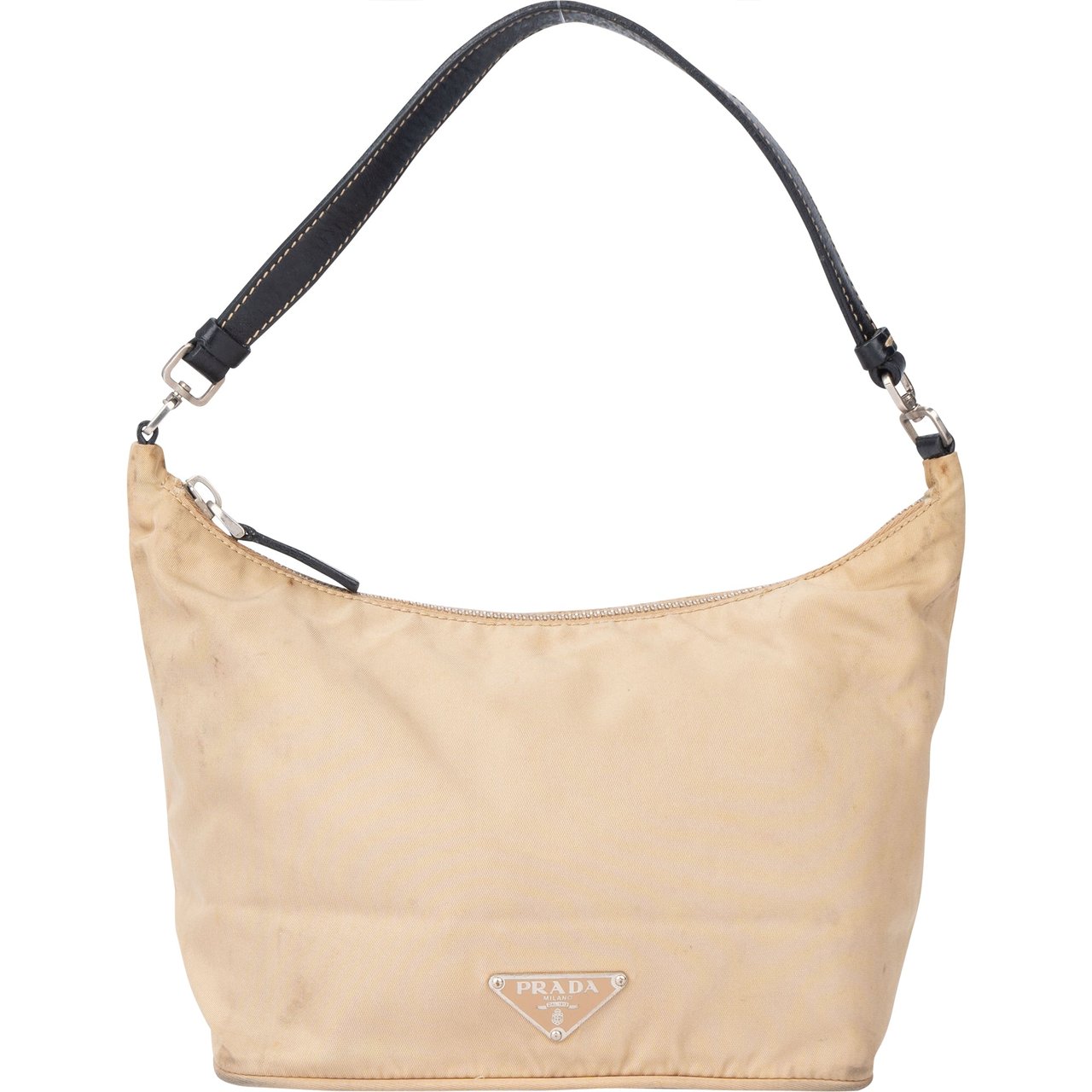 Prada Prada Beige Nylon Triangle Handbag Divers
