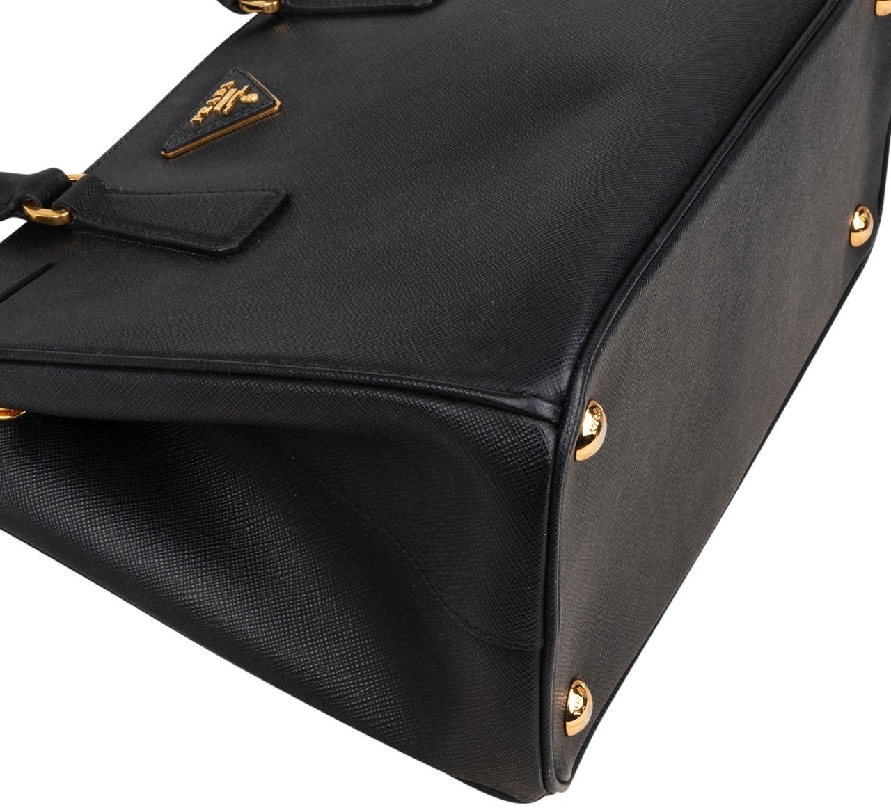 Prada Prada Back Saffiano Leather Galleria Handbag Zwart