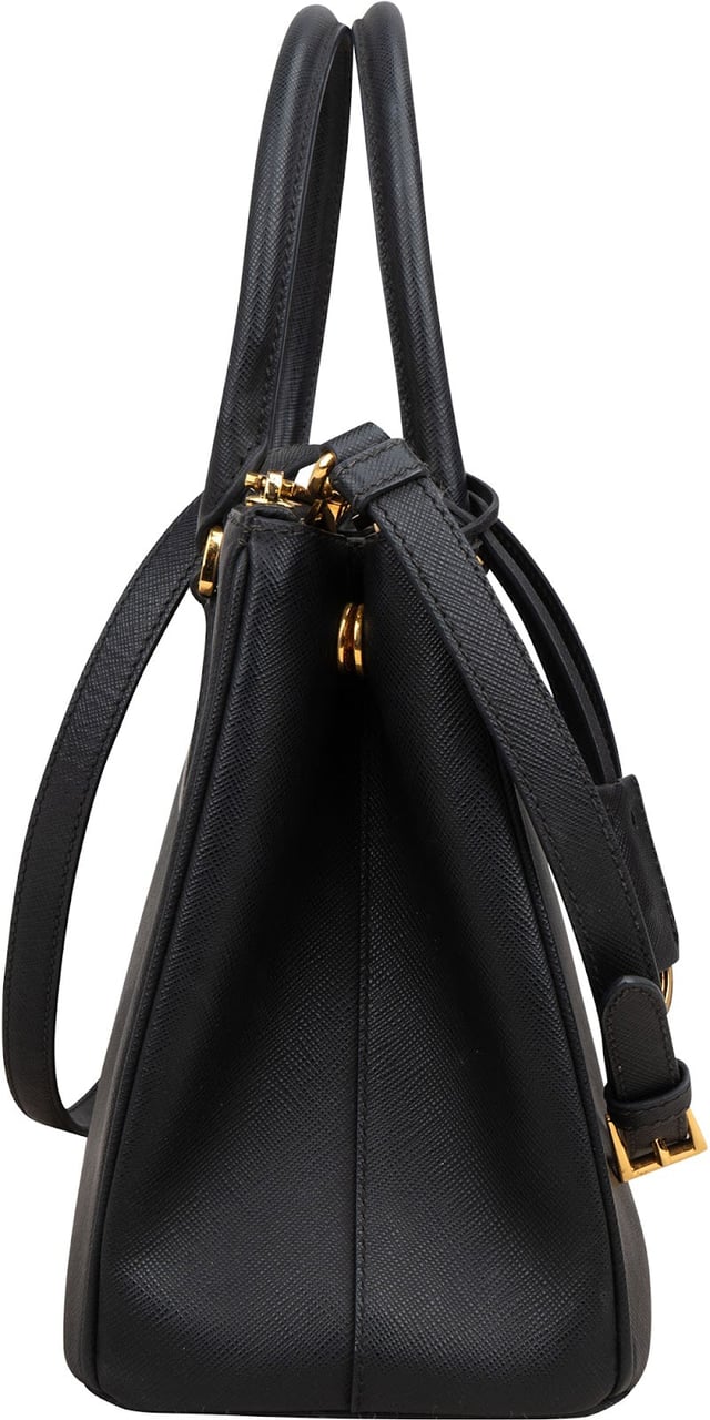 Prada Prada Back Saffiano Leather Galleria Handbag Zwart