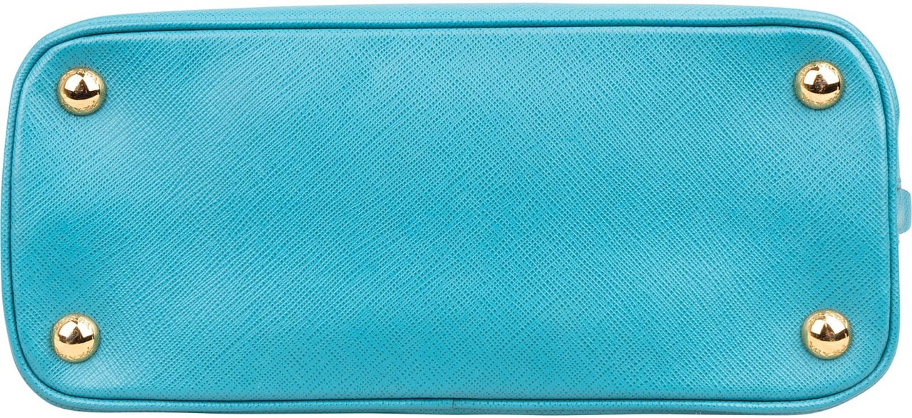 Prada Prada Blue Saffiano Leather Mini Promenade Handbag Blauw