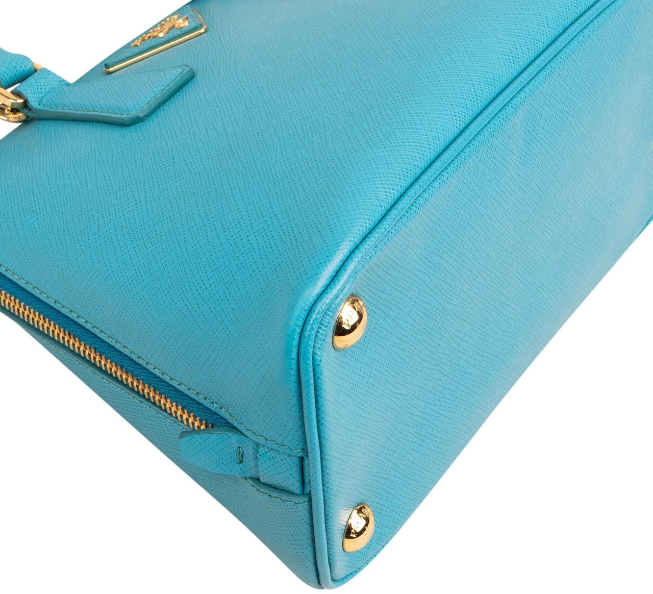 Prada Prada Blue Saffiano Leather Mini Promenade Handbag Blauw