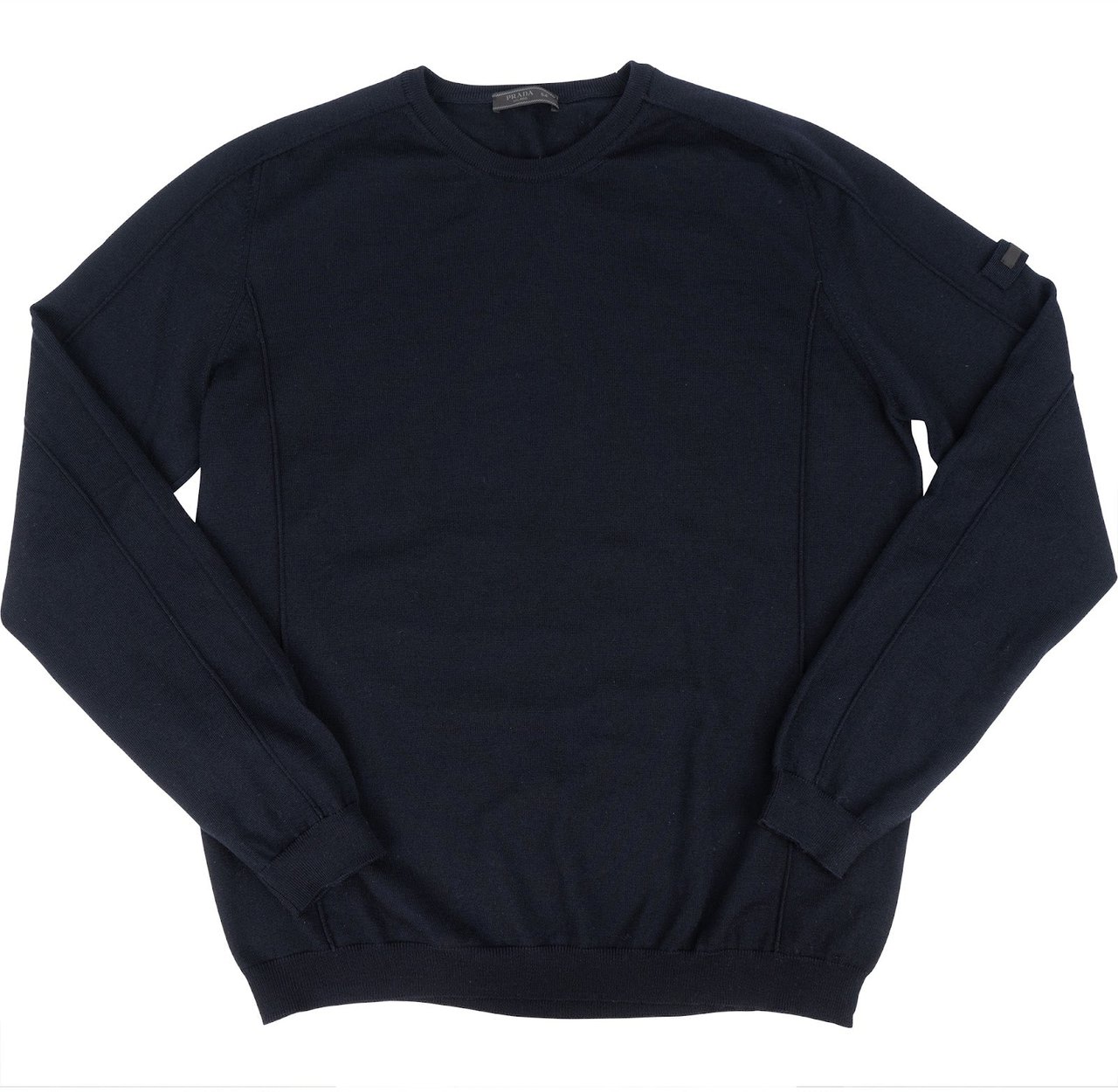 Prada Prada Navy Wool Crewneck Sweater (L) Navy