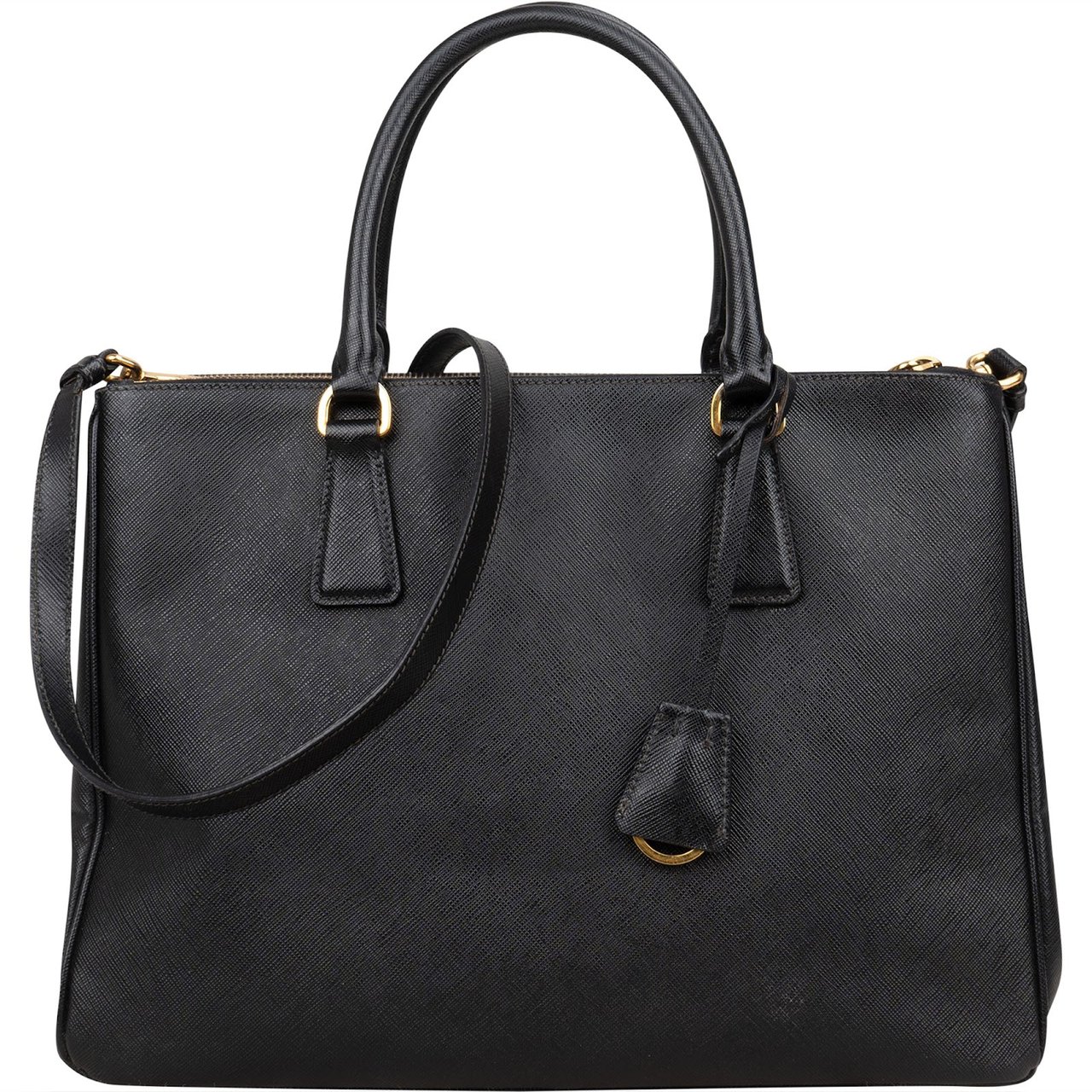 Prada Saffiano Leather Galleria Handbag Zwart