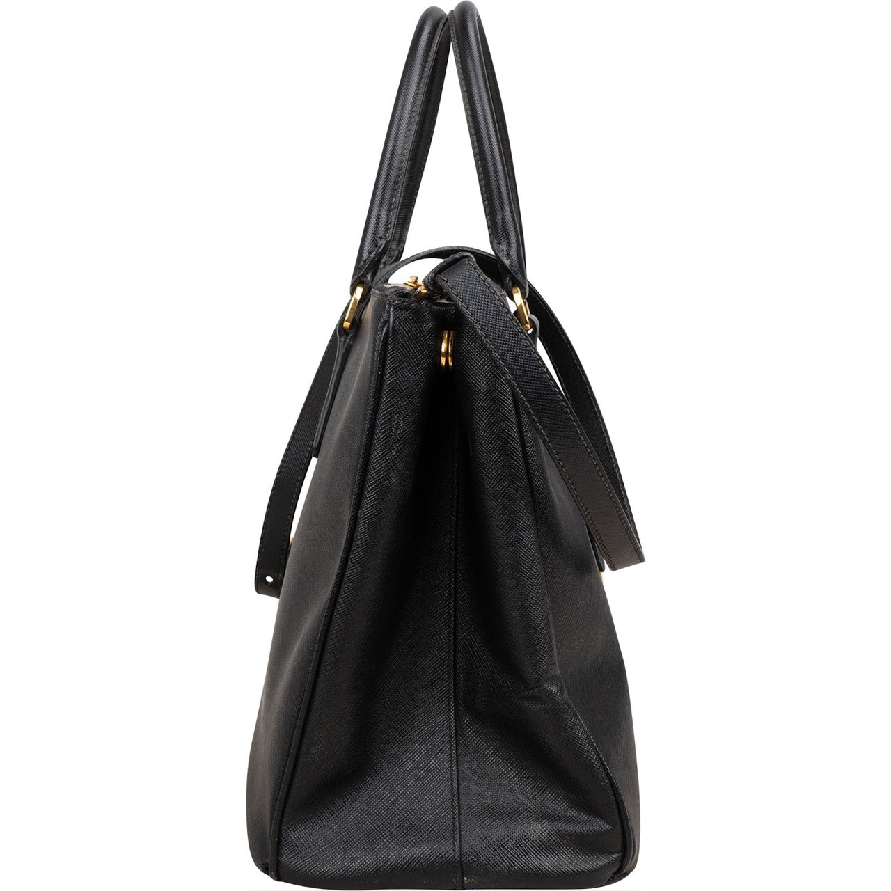 Prada Saffiano Leather Galleria Handbag Zwart