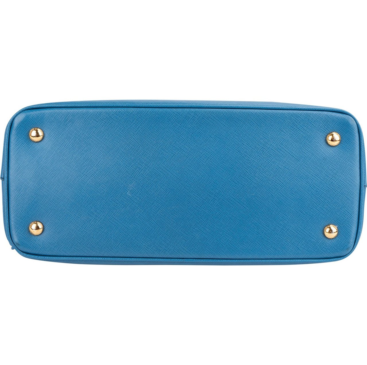 Prada Blue Saffiano Leather Galleria Handbag Blauw