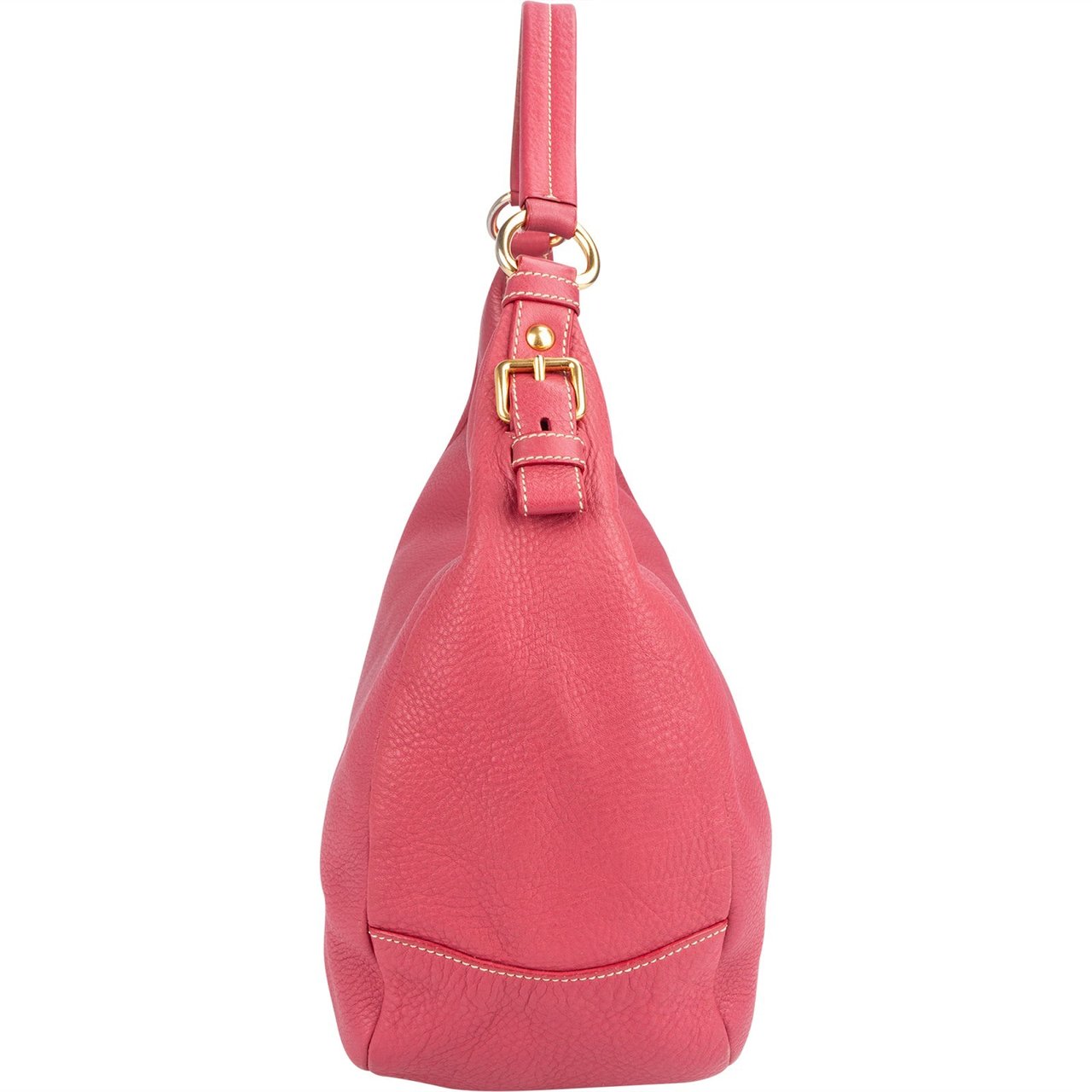 Prada Pink Leather Hobo Shoulder Bag Rood