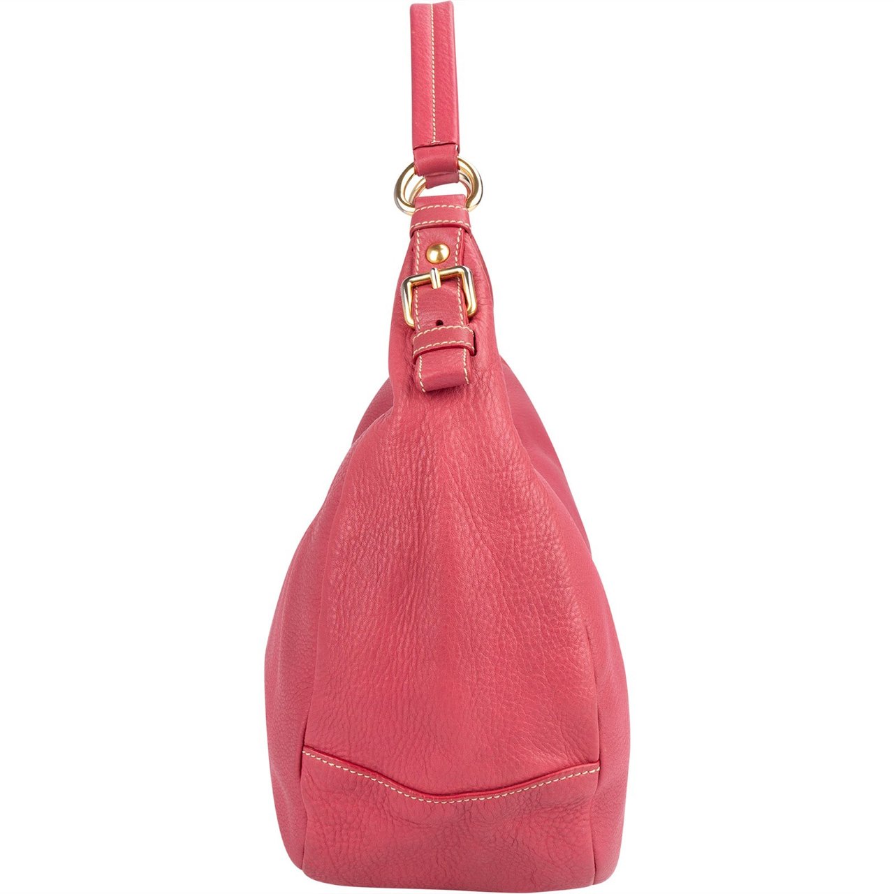 Prada Pink Leather Hobo Shoulder Bag Rood