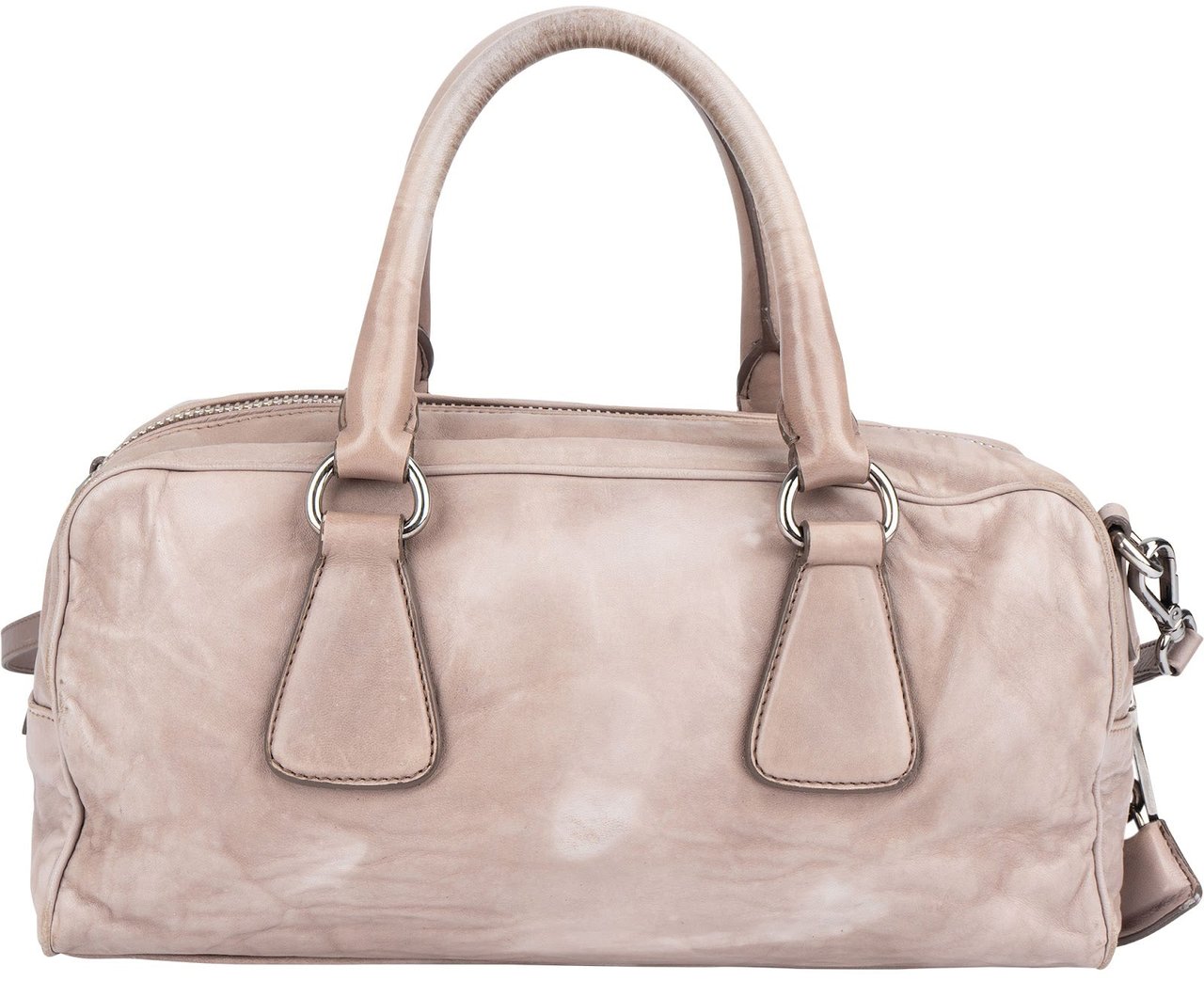 Prada Vitello Antique Leather Bauletto Handbag Divers