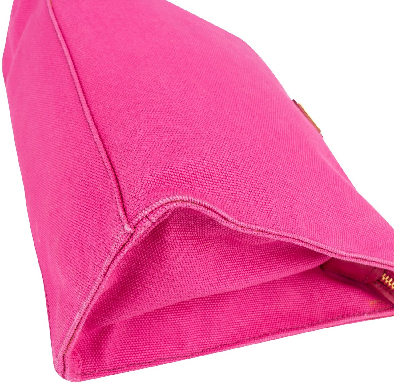 Prada Canapa Cotton Triangle Pouch Bag Rood