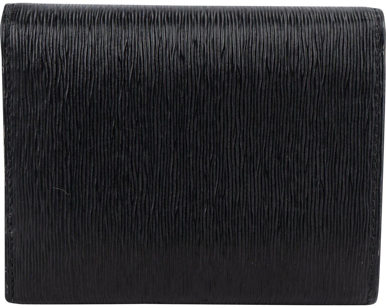 Prada Vitello Move Leather Small Trifold Wallet Zwart
