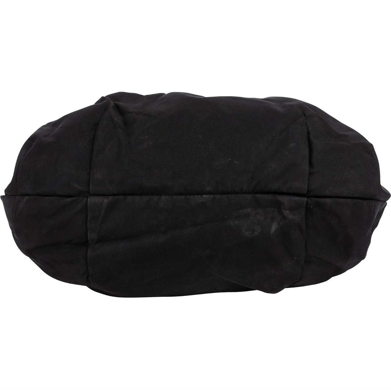 Prada Tessuto Gaufre Ring Triangle Hobo Shoulder Bag Zwart