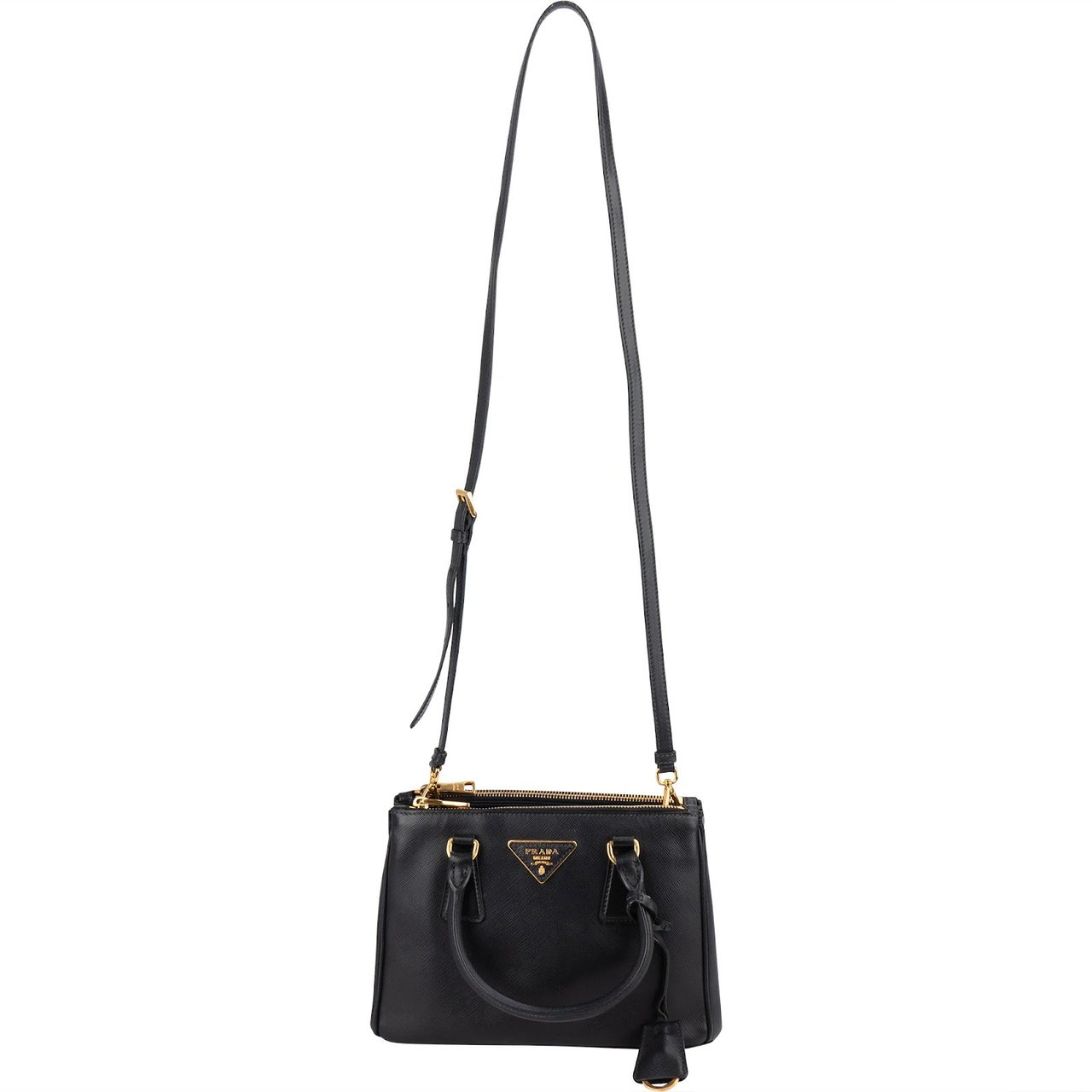 Prada Saffiano Leather Small Galleria Handbag Zwart