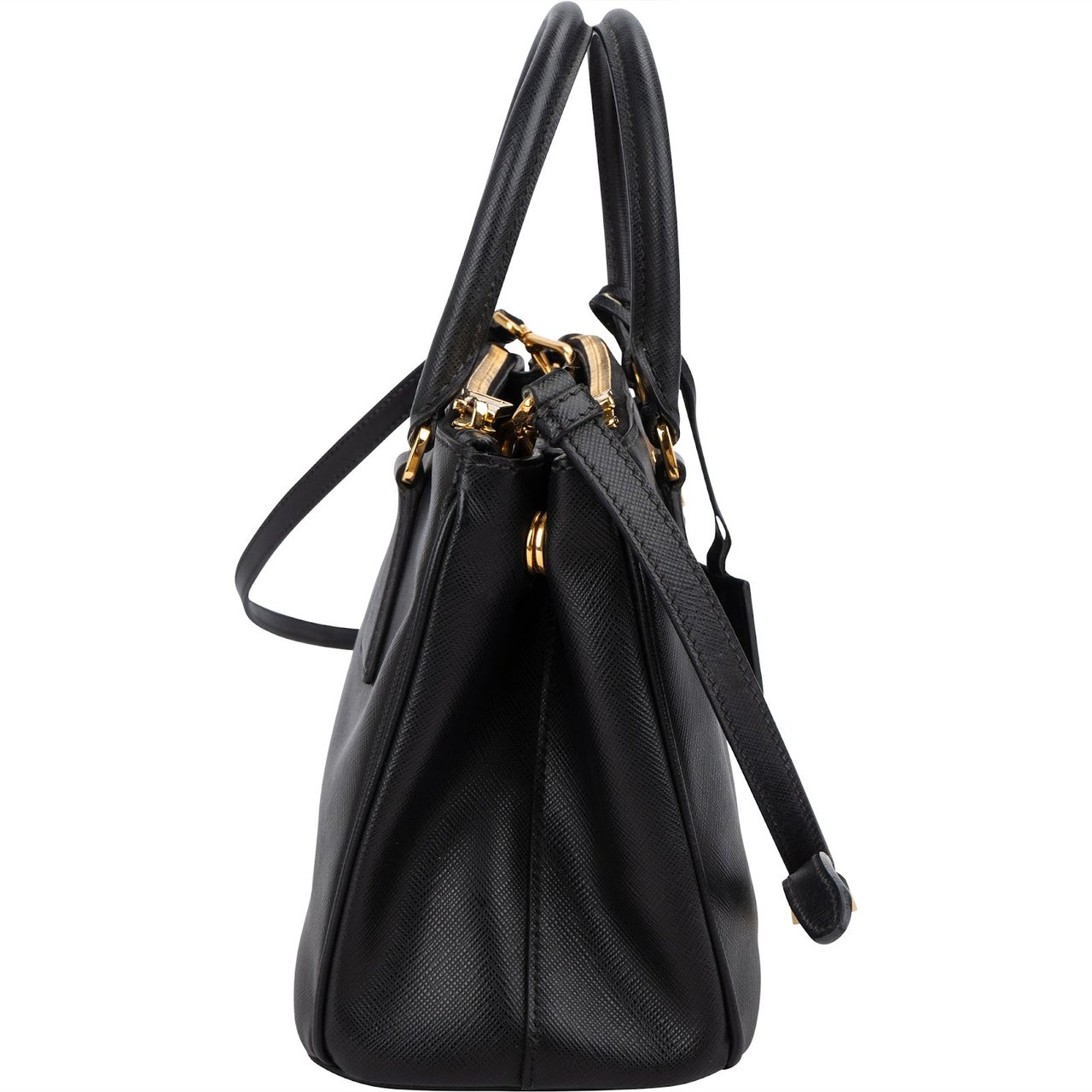 Prada Saffiano Leather Small Galleria Handbag Zwart