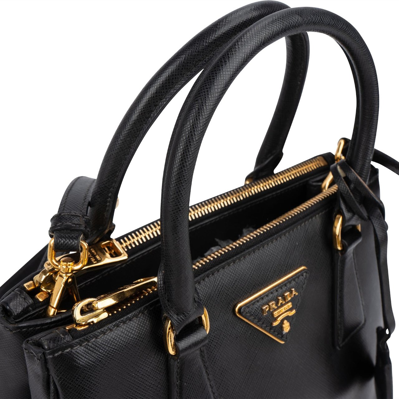 Prada Saffiano Leather Small Galleria Handbag Zwart