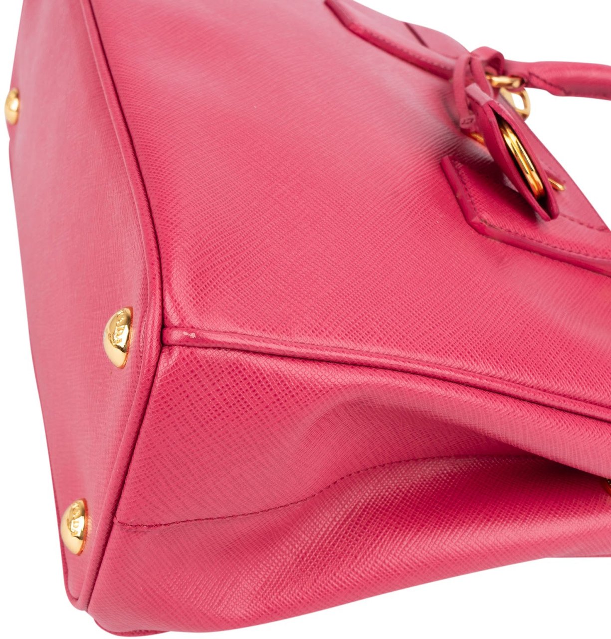 Prada Pink Saffiano Leather Small Galleria Handbag Rood