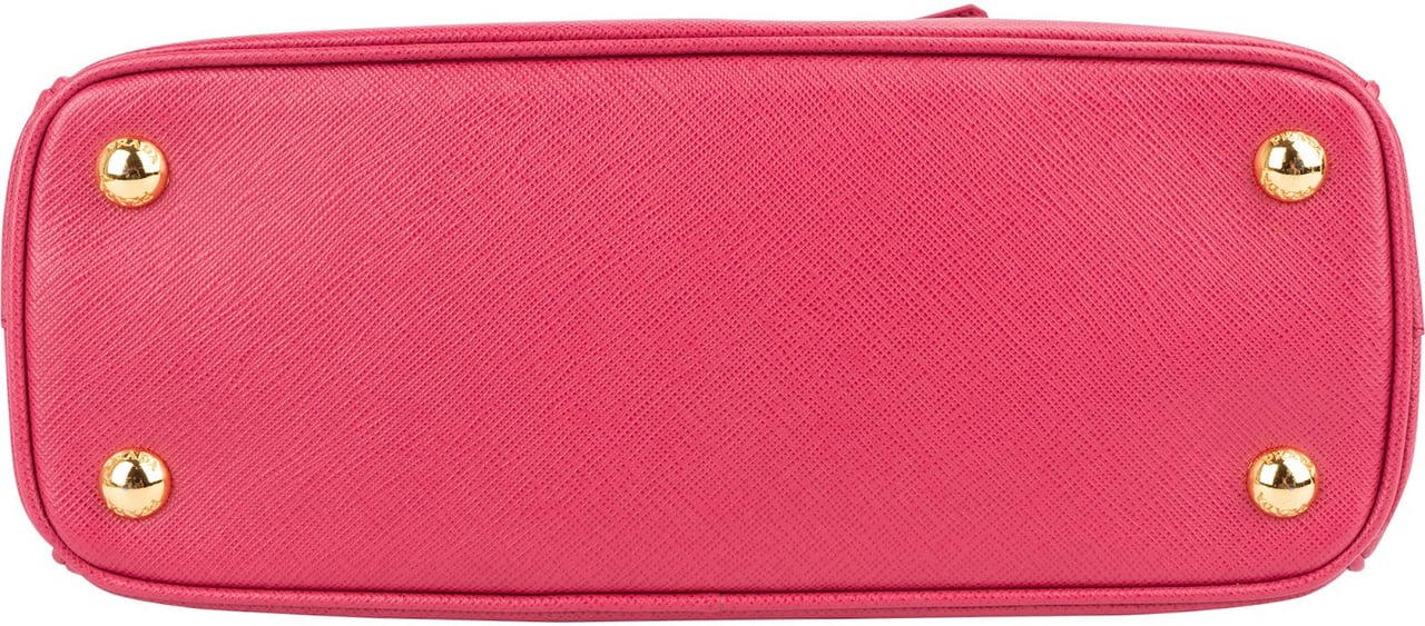 Prada Pink Saffiano Leather Small Galleria Handbag Rood