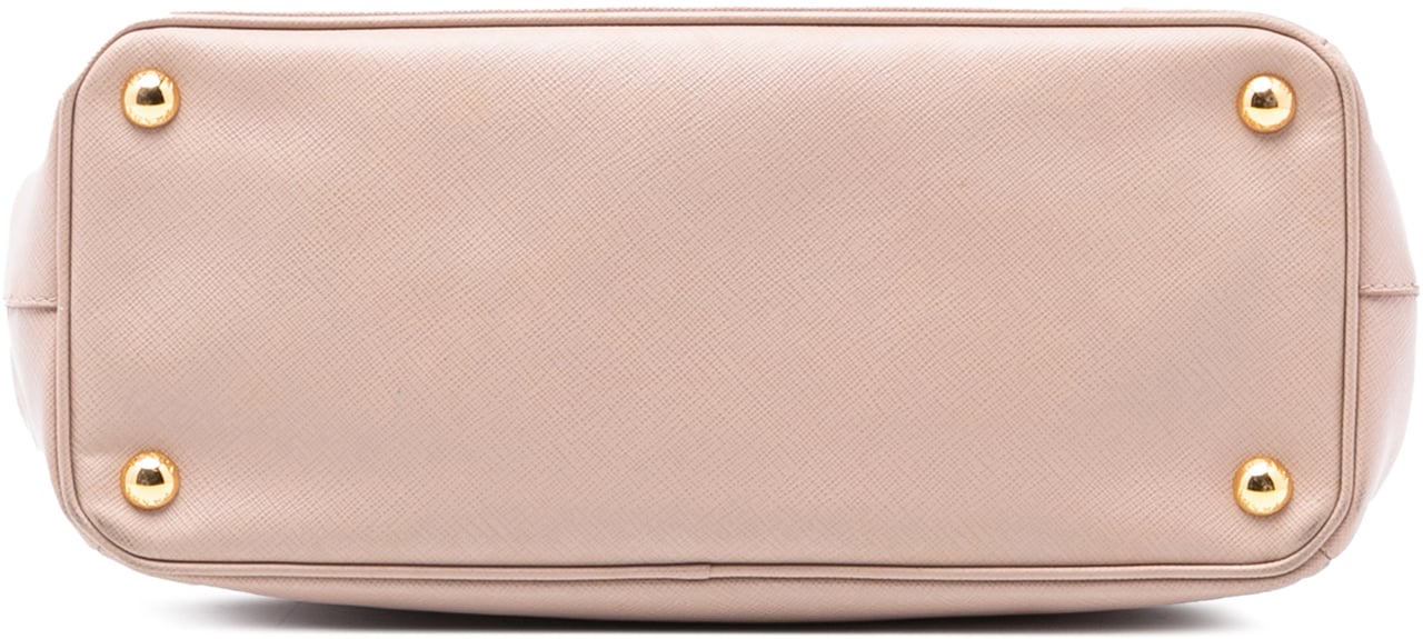 Prada Medium Saffiano Lux Galleria Double Zip Satchel Bruin