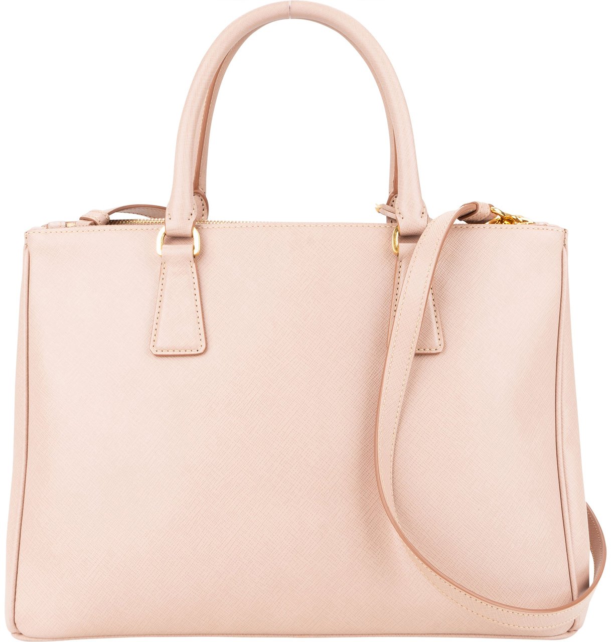 Prada Prada Rose Saffiano Leather Galleria Handbag Divers