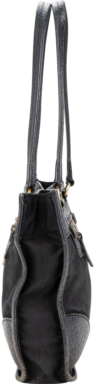 Prada Prada Black Nylon Triangle Handbag Zwart