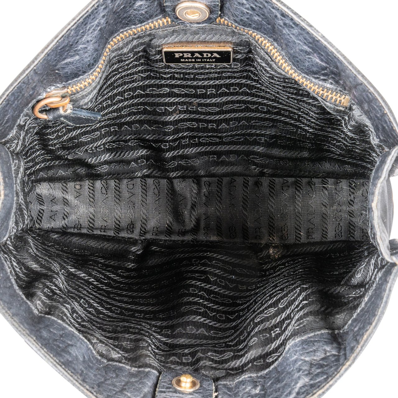 Prada Prada Black Nylon Triangle Handbag Zwart