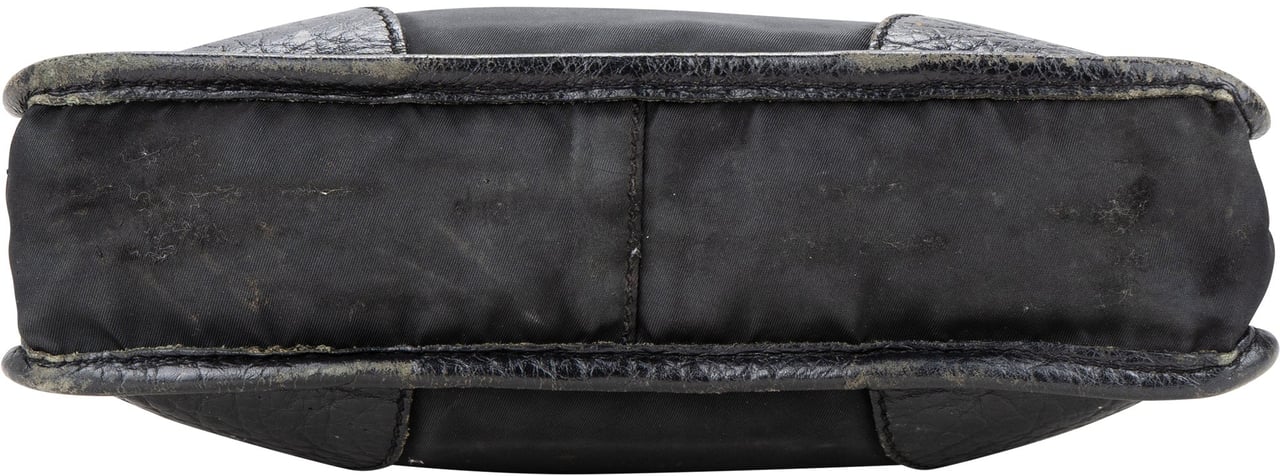 Prada Prada Black Nylon Triangle Handbag Zwart