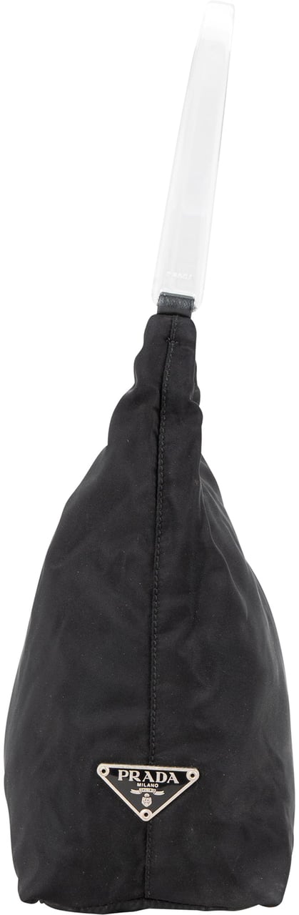 Prada Prada Triangle Transparent Handle Hobo Bag Divers