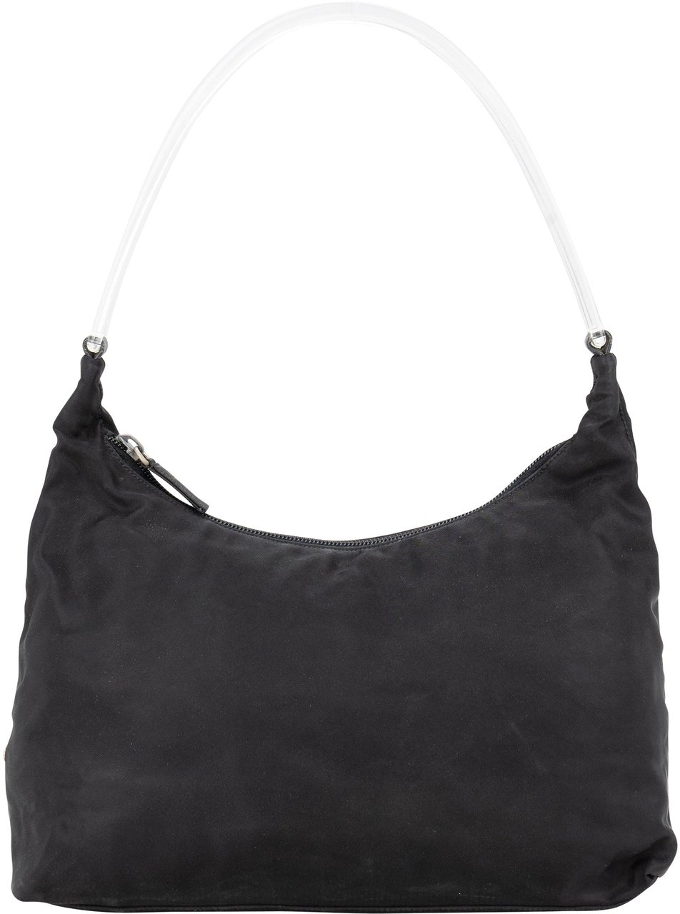 Prada Prada Triangle Transparent Handle Hobo Bag Divers