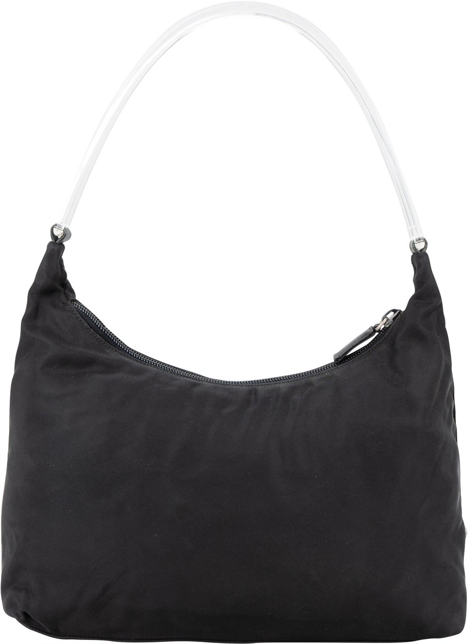 Prada Prada Triangle Transparent Handle Hobo Bag Divers