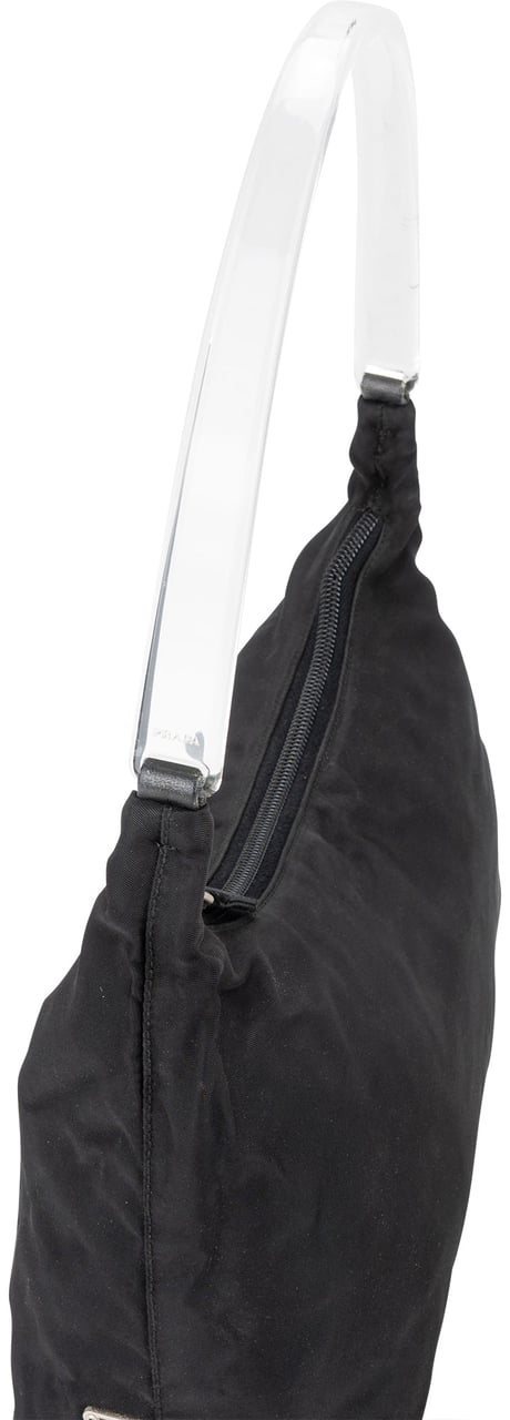 Prada Prada Triangle Transparent Handle Hobo Bag Divers