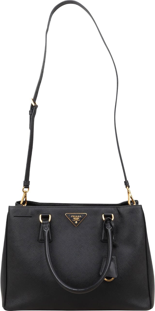 Prada Saffiano Leather Galleria Tote Handbag Zwart