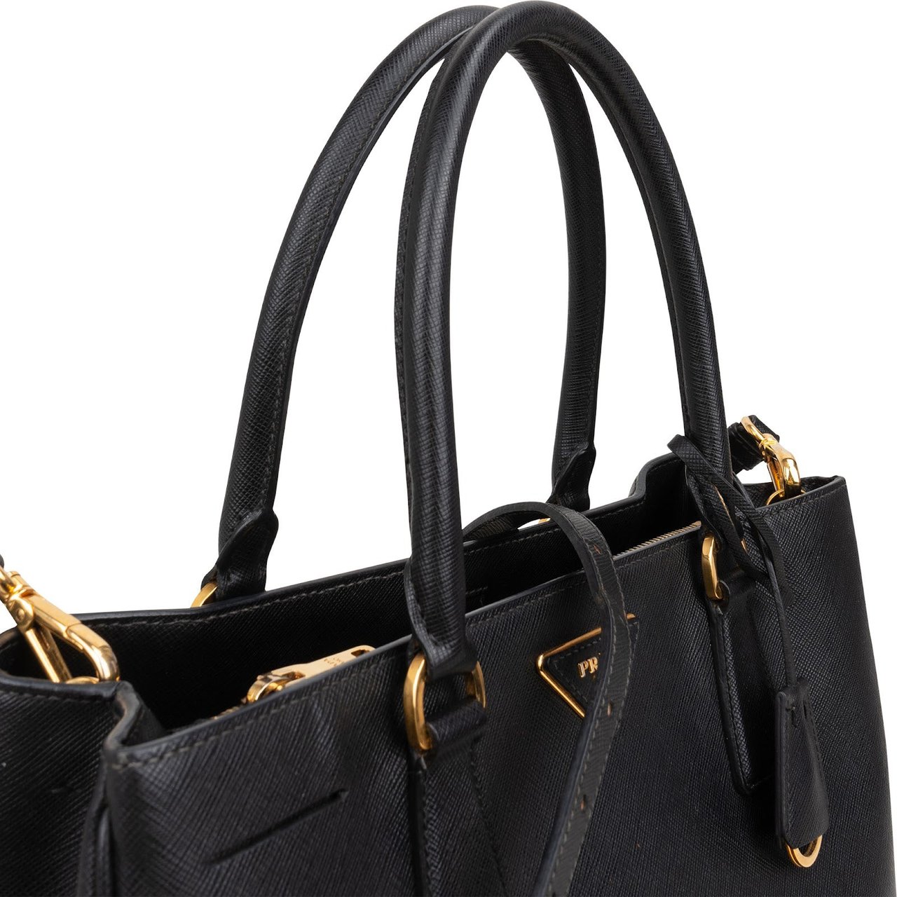 Prada Saffiano Leather Galleria Tote Handbag Zwart