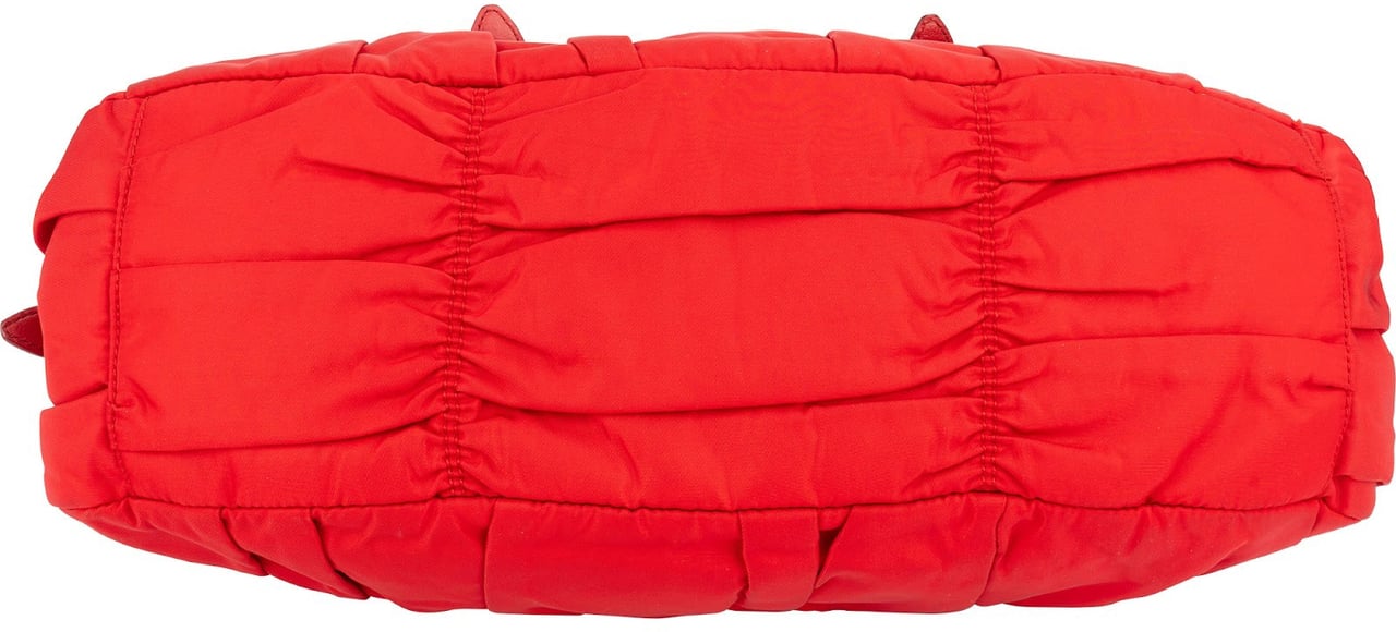 Prada Tessuto Gaufre Satchel Handbag Rood