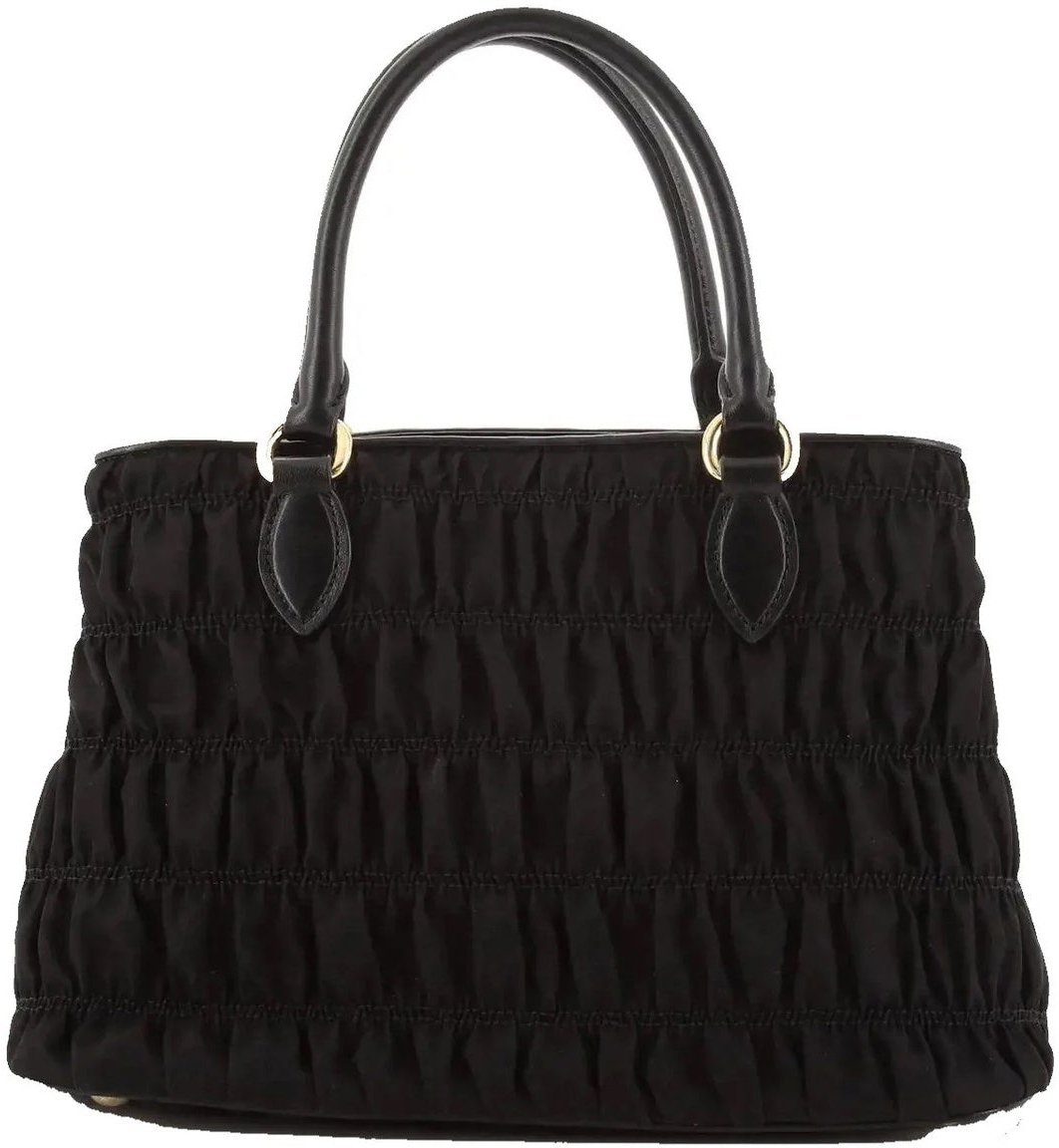 Prada Prada Gaufre Nylon Handbag Zwart