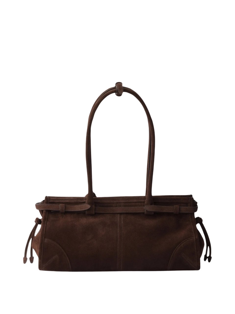 Prada Borsa Bonnie Medium Suede Shoulder Bag Zwart