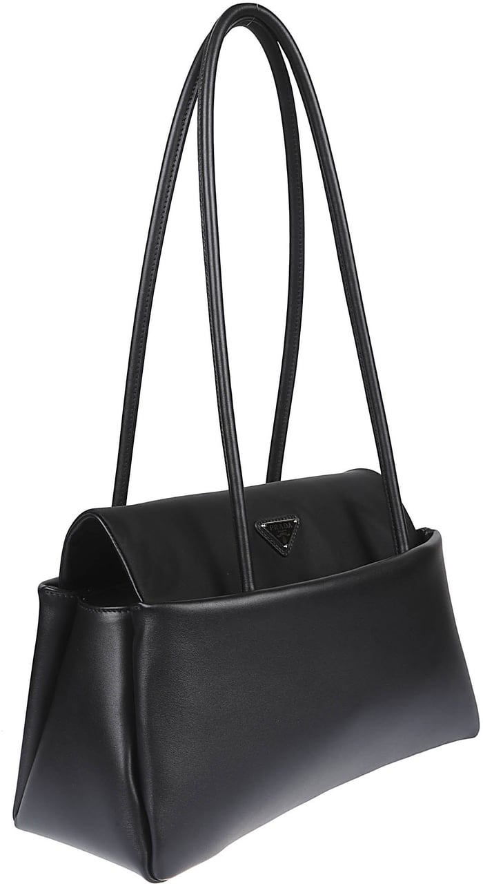 Prada Rectangular Handbag with Flap Closure Zwart