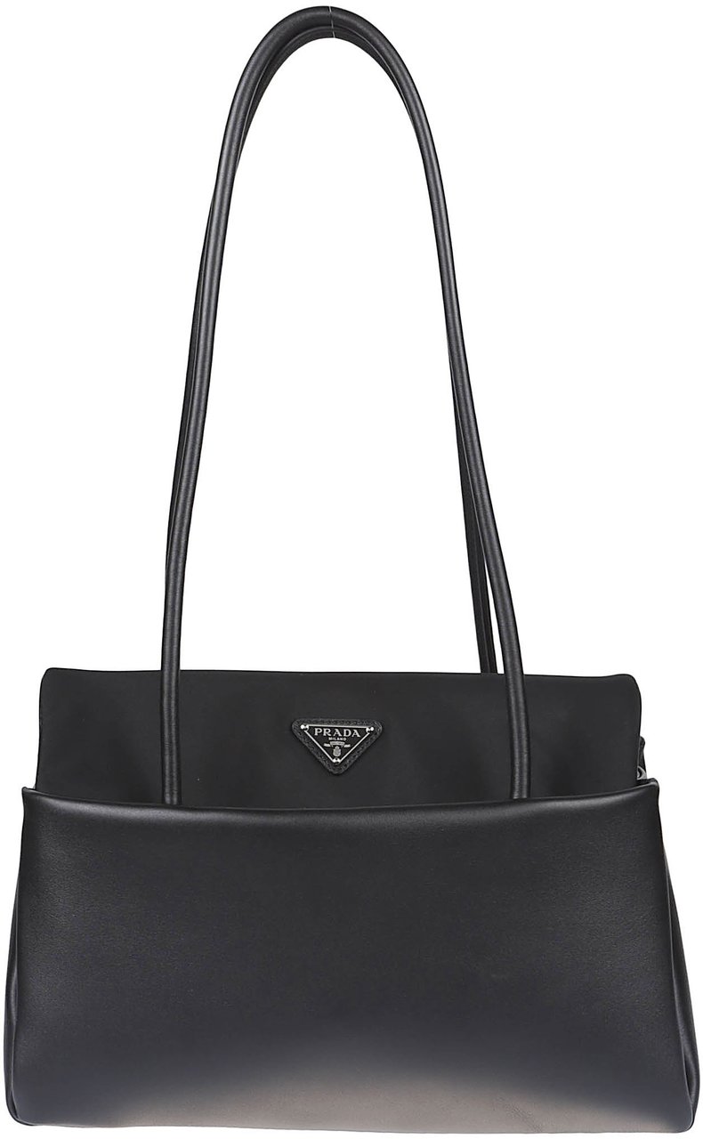 Prada Rectangular Handbag with Flap Closure Zwart