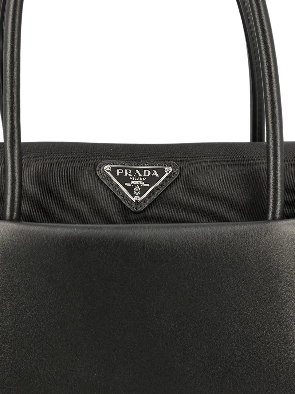 Prada Structured Black Handbag With Versatile Carrying Options Zwart