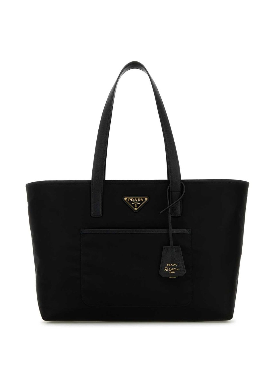 Prada Black Re-Nylon Minimalist Tote Bag Zwart