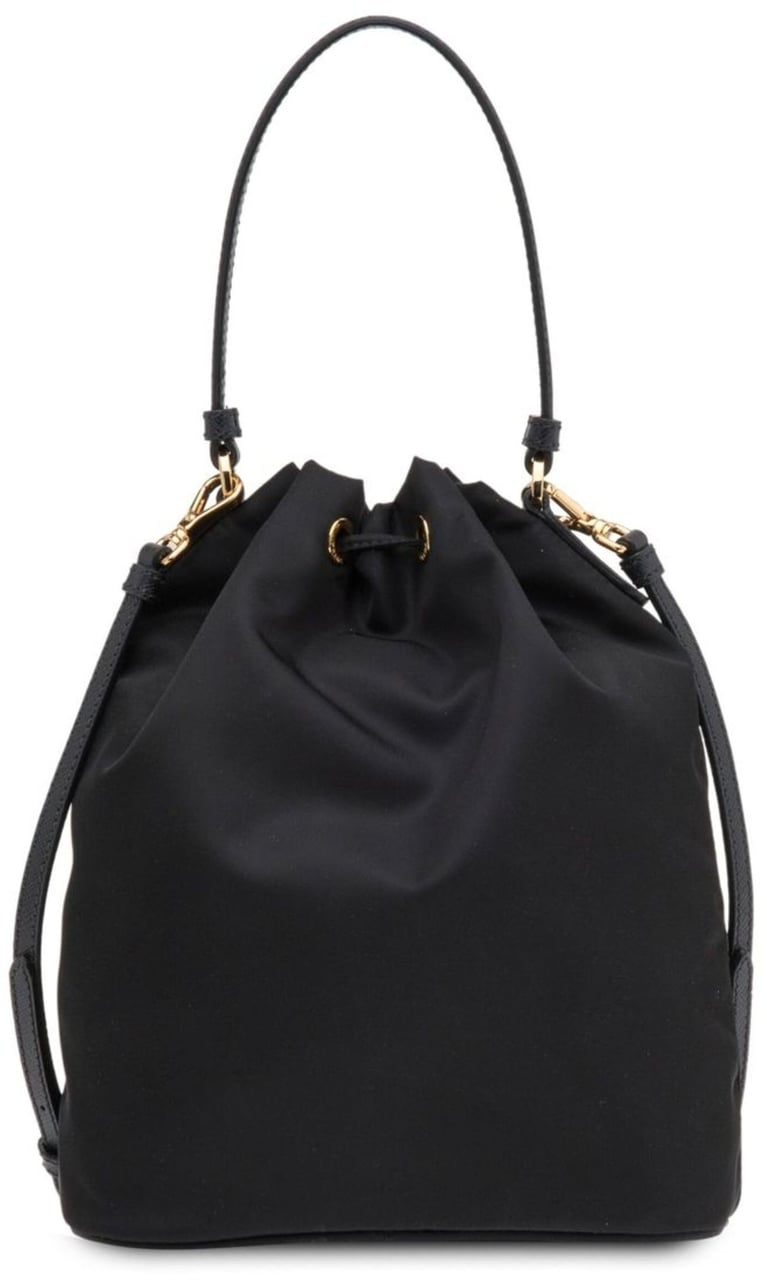 Prada Duet Re-Nylon Bucket Bag Zwart